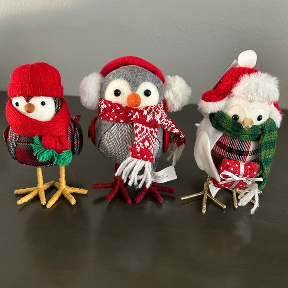 Target Like* Christmas bird 3 birds Bundle Fabric bird Holiday fabric birds - Picture 1 of 7